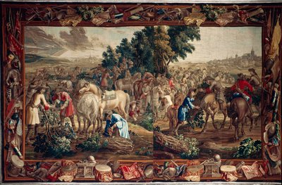 Saray (Schlosslange Schleißheim). Flaman halısı. Brüksel atölyesi Judocus De Vos. Lambert De Hondt