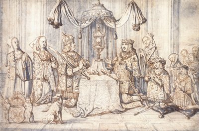 İmparator Maximilian I, karısı, kızı, oğlu ve diğerlerinin Dijon