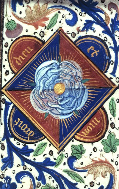 Roy 14E.IV fol.10 White Rose of the House of York, Jean de Wavrin