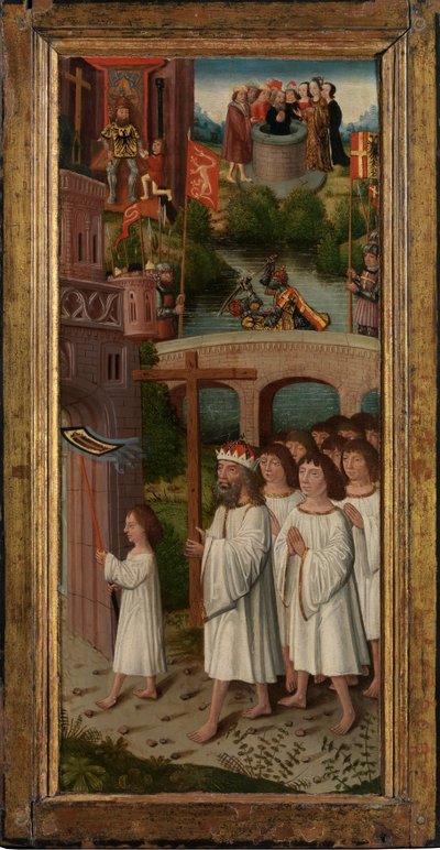 Kutsal Haç Efsanesinden Sahneler (panel üzeri yağlı boya) by Flemish School