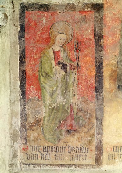 Aziz Apollonia, mahzenden duvar resmi, c.1480-1540 by Flemish School