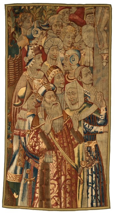 Goblen, Bir Yahudi Toplantısı, Belçika'nın Flanders kentinde yapılmış, muhtemelen 15. yüzyılın ortalarında (yün) by Flemish School