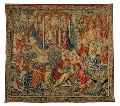 Goblen, İnsan veya Adalete Saldıran Adamın Ahlaki Alegorisi, Flanders, Belçika'da yapılmış, 1500 dolaylarında (yün ve ipek) by Flemish School