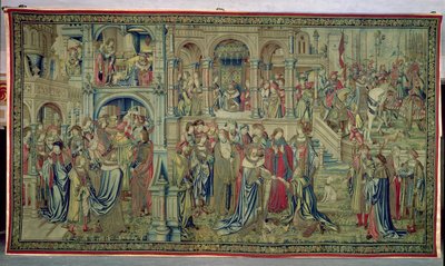 Çocuğun ve Kralın Ölümü zafer vaat ediliyor, David ve Bathsheba Goblen, c.1510-15 by Flemish School