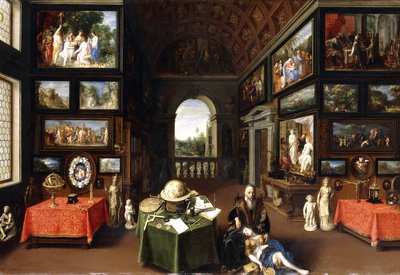 Resim ve Çizim Kişileştirmeli Bir Resim Galerisinin İçi, c.1630 by Flemish School