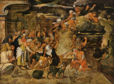 Cadıların Şabatı (panel üzerine yağlıboya) by Flemish School