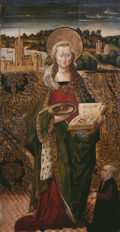 Üç Parçalı, St. Lucy, sol panel (ayrıca bkz. 345909, 345911) by Flemish School