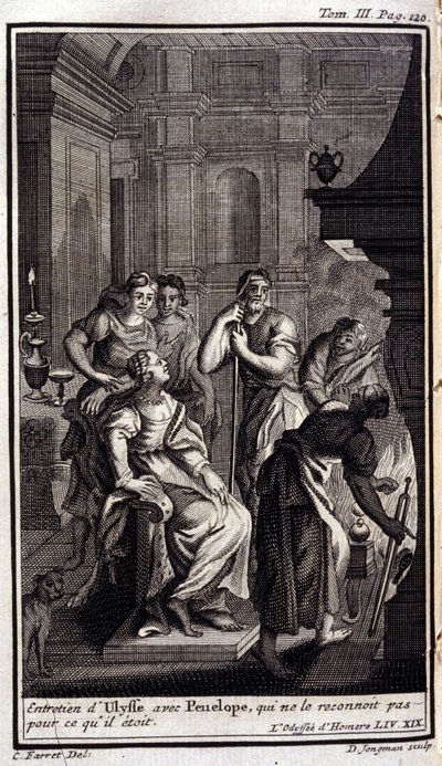 Ulysses, kendisini olduğu gibi tanımayan Penelope ile röportaj yapar. 1731