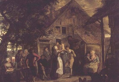 Köylüler Çiftlik Evinin Dışında Merrymaking by Flemish School