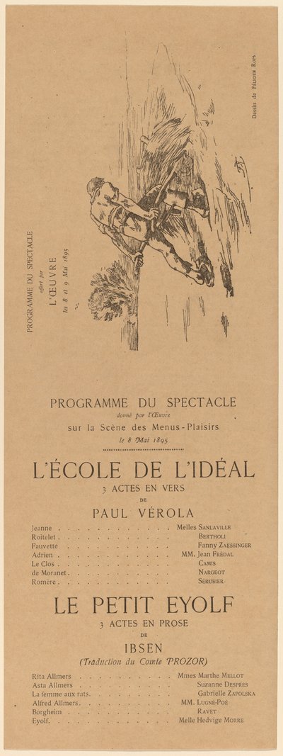 İdeal Okulu, Le Petit Eyolf, 1895. by Félicien Rops