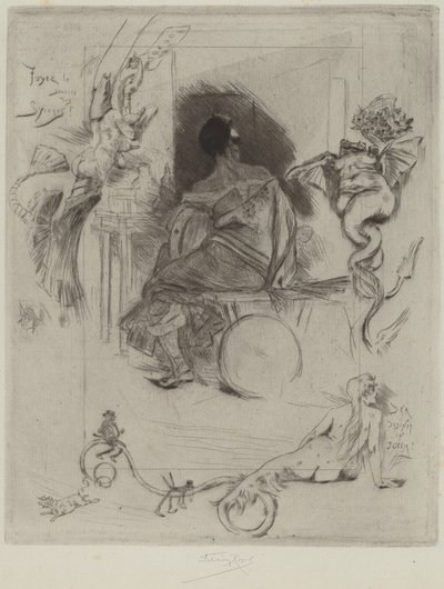Son Maja, 1880. by Félicien Rops