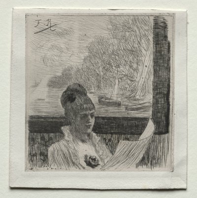 Genç kadın. by Félicien Rops