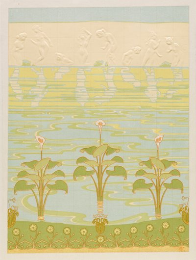Banyo için Emaye Fayanslarda Dekorasyon by Félix Albert Anthyme Aubert