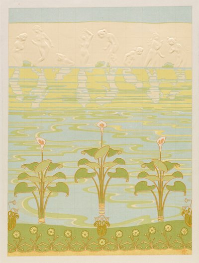 Banyo için Emaye Fayanslarda Dekorasyon, 1898. by Félix Albert Anthyme Aubert