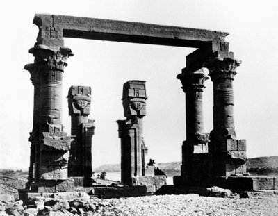 Qertassi Kiosk, Nubia, Mısır, 1878 by Félix Bonfils