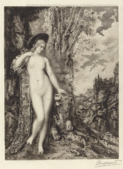 Aşk Aslanı by Félix Bracquemond, after Gustave Moreau