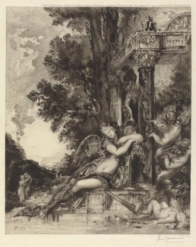 Tanrıça Uyuşmazlığı [La Uyuşmazlık] by Félix Bracquemond, after Gustave Moreau