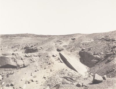 Aswan Syene, Granit Ocakları - Antik Çıkarma Sistemi, 1851-52, 1853-54 basılmış. by Félix Teynard