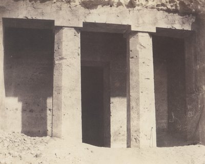 Béni-Haçan, Hipogean Mimari - Amonei Mezarı, 1851-52, 1853-54 basılmış. by Félix Teynard