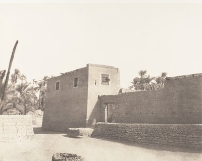 Deir, Carrefour et Habitation Particulière, 1851-52, 1853-54 basılmış. by Félix Teynard