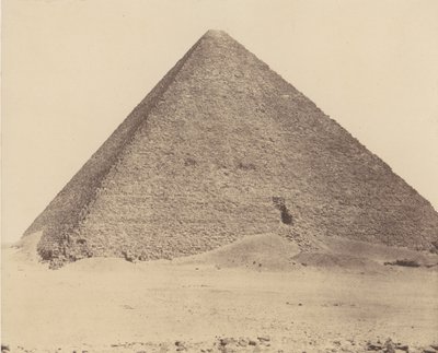 Memphis Djizeh Nekropolü, Cheops Büyük Piramidi Piramidi, 1851-52, 1853-54 basılmış. by Félix Teynard