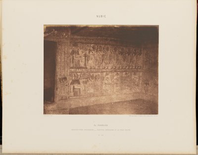 El-Fourdjeh. Hipogean mimarisi - Sağ duvarın iç boyaması by Félix Teynard
