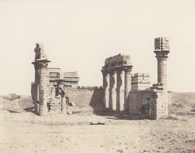 Erment Hermonthis, Vue Générale des Ruines -Temple et Mammisi, 1851-52, basılmış 1853-54. by Félix Teynard