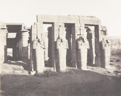 Gournah Thebes, Palais Dit le Memnonium, 1851-52, 1853-54 basılmış. by Félix Teynard