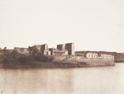 Fileh Philæ Adası, Kuzeybatıdan A Noktasında Alınan Genel Görünüm, 1851-52. by Félix Teynard