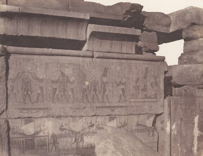 Karnak Thebes, Saray - Granit İnşaatı - Oyma Dekorasyon..., 1851-52, 1853-54 basılmış. by Félix Teynard