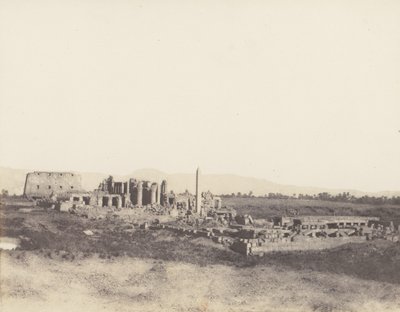 Karnak Thebes, Güneydoğudan Alınan Harabelere Genel Bakış, T, 1851-52, 1853-54 basılmış. by Félix Teynard