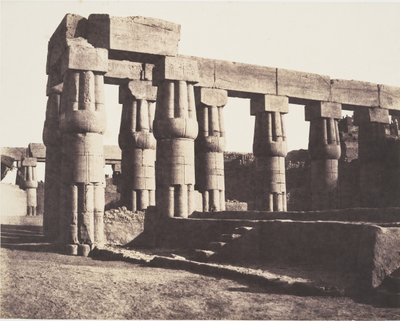 Louksor Thebes, Daha Sonra İnşaat - Galeriler - Parallels, 1851-52. by Félix Teynard