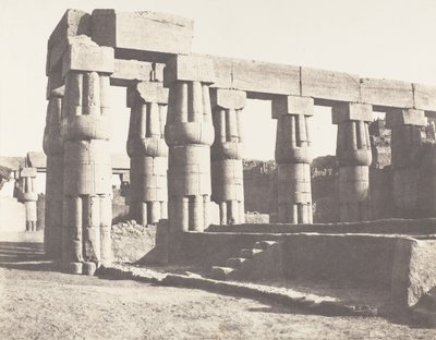 Louksor Thebes, Daha Sonra İnşaat - Paralel Galeriler, 1851-52, 1853-54 basılmış. by Félix Teynard