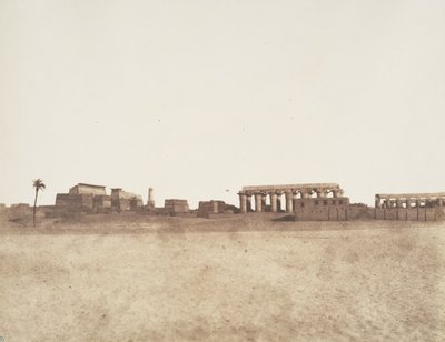 Louksor Thebes, Harabelerin Genel Görünümü, 1851-52. by Félix Teynard