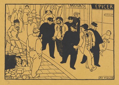 Au Violon Sürahiye Kapalı, 1893. by Félix Vallotton