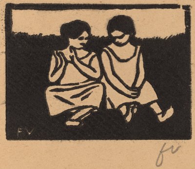 Kimyada İki Kız by Félix Vallotton