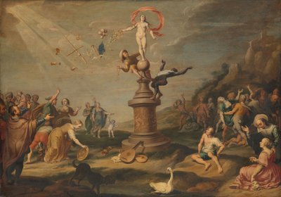 Fortuna Hediyelerini Verirken, c.1645 (panelde yağlı boya) by Floquet or Flocket Simon Flocquet