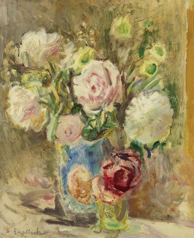 Güller ve Şakayıklar, 1936 dolayları (tuval üzerine yağlı boya) by Florence Engelbach
