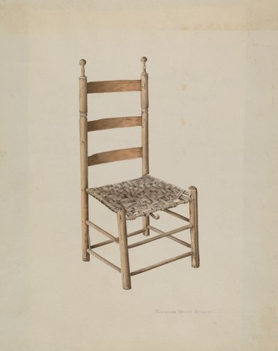 Merdiven Sırtlı Sandalye by Florence Grant Brown