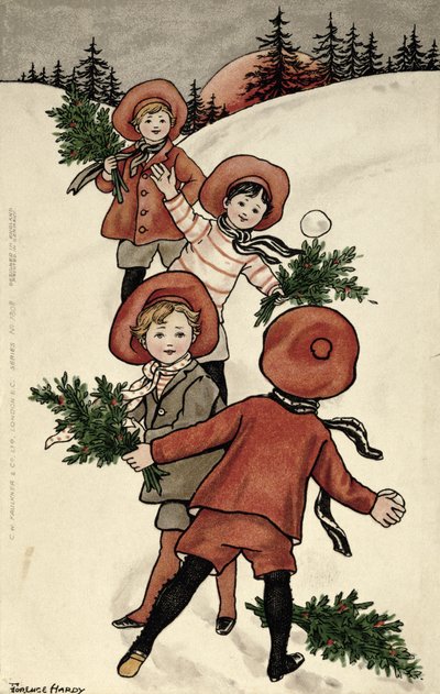 Holly Kartopu Fırlayan Çocuklar (renkli taş) by Florence Hardy