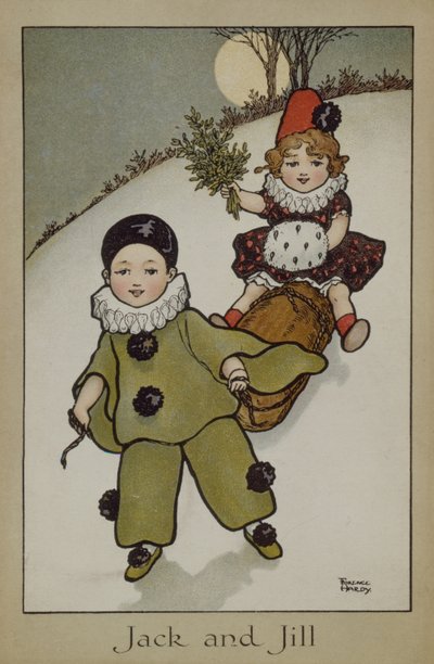 Jack ve Jill, Viktorya dönemi kartı by Florence Hardy