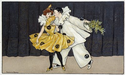 Pierrot ve Colombine - dess. Yazan: Florence Hardy, deb. 20. yüzyıl by Florence Hardy