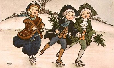 İki Cavaliers, Viktorya dönemi kartı by Florence Hardy