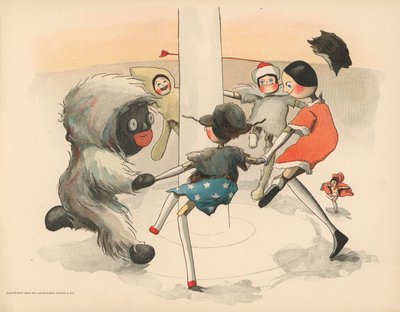 Golliwoggs Kutup Maceraları için İllüstrasyon by Florence K. Upton