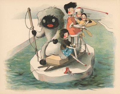 Golliwoggs Kutup Maceraları için İllüstrasyon by Florence K. Upton