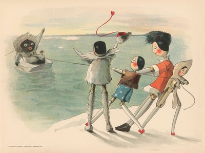 Golliwoggs Kutup Maceraları için İllüstrasyon by Florence K. Upton