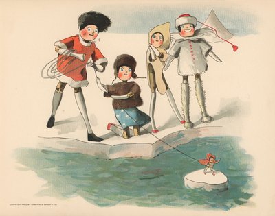Golliwoggs Kutup Maceraları için İllüstrasyon by Florence K. Upton