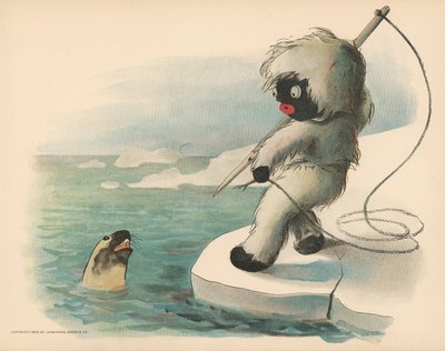 Golliwoggs Kutup Maceraları için İllüstrasyon by Florence K. Upton