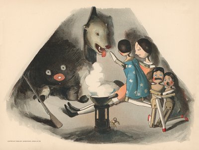 Golliwoggs Kutup Maceraları için İllüstrasyon by Florence K. Upton