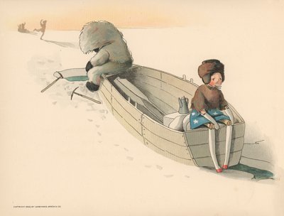 Golliwoggs Kutup Maceraları için İllüstrasyon by Florence K. Upton